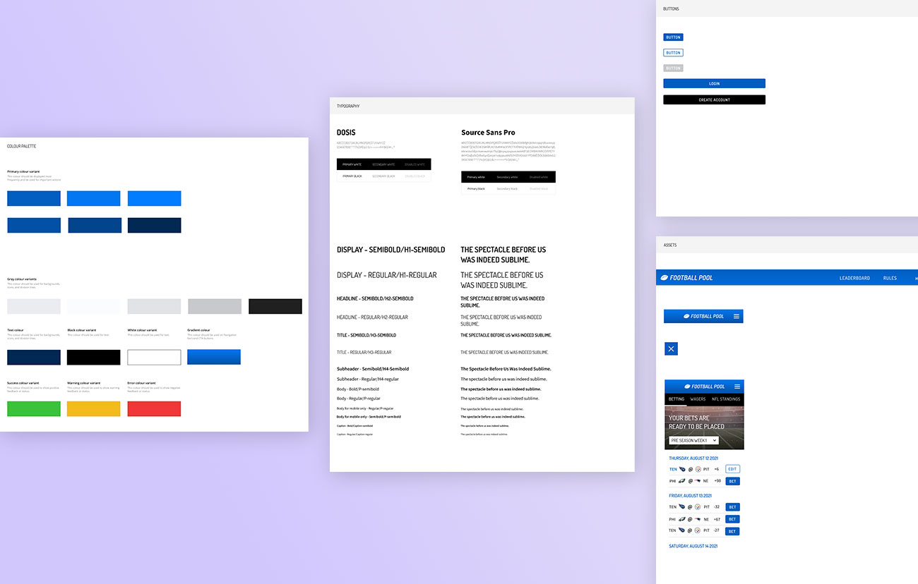 Football Pool Design System